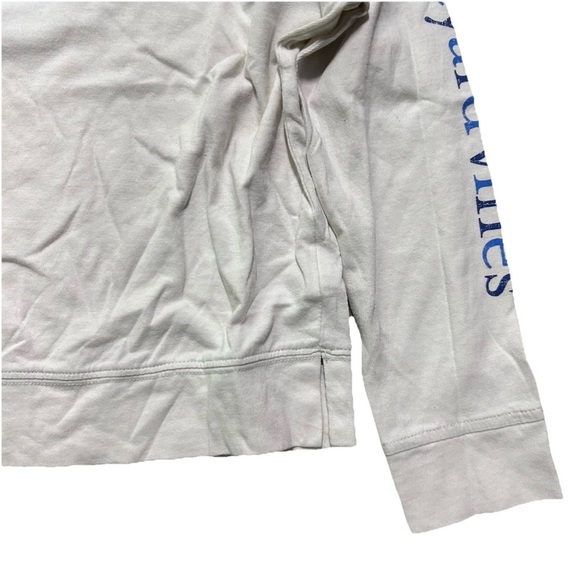 Youth Vineyard Vines White Cotton Hoodie Blue Whale Size Medium (10-12) - Picture 2 of 4